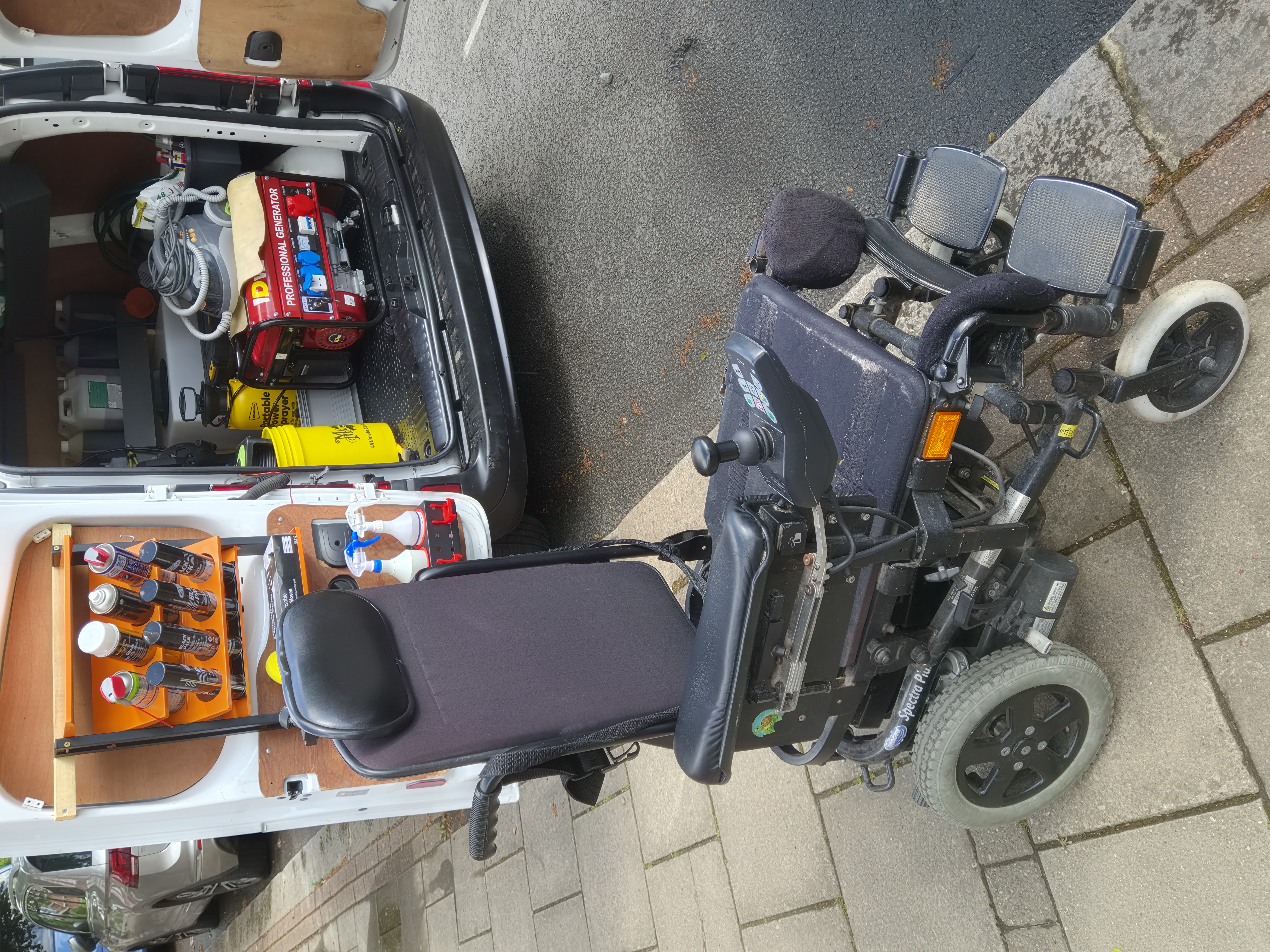 Wheelchair Shine professional mobile van with full cleaning equipment